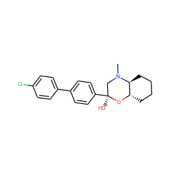 CN1C[C@](O)(c2ccc(-c3ccc(Cl)cc3)cc2)O[C@H]2CCCC[C@@H]21 ZINC000040956623