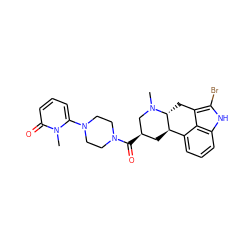 CN1C[C@H](C(=O)N2CCN(c3cccc(=O)n3C)CC2)C[C@@H]2c3cccc4[nH]c(Br)c(c34)C[C@H]21 ZINC000003936044