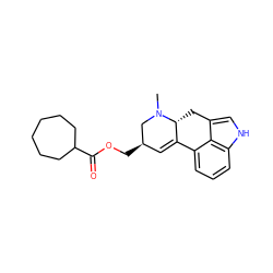 CN1C[C@H](COC(=O)C2CCCCCC2)C=C2c3cccc4[nH]cc(c34)C[C@H]21 ZINC000013793947