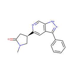 CN1C[C@H](c2cc3c(-c4ccccc4)n[nH]c3cn2)CC1=O ZINC000205250606