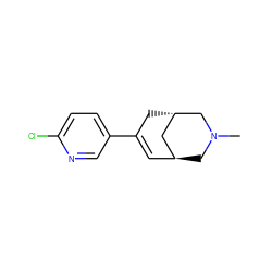 CN1C[C@H]2C=C(c3ccc(Cl)nc3)C[C@@H](C2)C1 ZINC000101576922