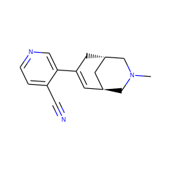 CN1C[C@H]2C=C(c3cnccc3C#N)C[C@@H](C2)C1 ZINC000101576609