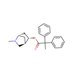 CN1C[C@H]2C[C@H]1C[C@@H]2OC(=O)C(C)(c1ccccc1)c1ccccc1 ZINC000100647407