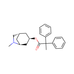 CN1C[C@H]2C[C@H]1C[C@H](OC(=O)C(C)(c1ccccc1)c1ccccc1)C2 ZINC000100656034