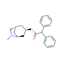 CN1C[C@H]2C[C@H]1C[C@H](OC(=O)C(c1ccccc1)c1ccccc1)C2 ZINC000100871468