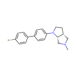 CN1C[C@H]2CCN(c3ccc(-c4ccc(Br)cc4)cc3)[C@H]2C1 ZINC000062178519