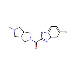 CN1C[C@H]2CN(C(=O)c3nc4cc(Cl)ccc4[nH]3)C[C@H]2C1 ZINC000082157540