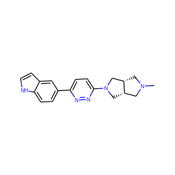 CN1C[C@H]2CN(c3ccc(-c4ccc5[nH]ccc5c4)nn3)C[C@H]2C1 ZINC000036488412