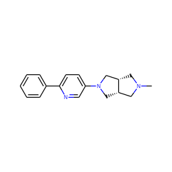 CN1C[C@H]2CN(c3ccc(-c4ccccc4)nc3)C[C@H]2C1 ZINC000040975113