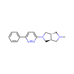 CN1C[C@H]2CN(c3ccc(-c4ccccc4)nn3)C[C@@H]2C1 ZINC000038328728