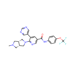 CN1C[C@H]2CN(c3ncc(C(=O)Nc4ccc(OC(F)(F)F)cc4)cc3-c3cncnc3)C[C@H]2C1 ZINC001772645736