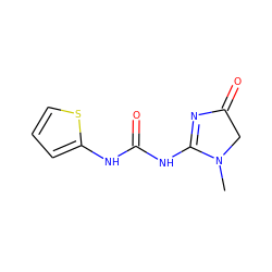 CN1CC(=O)N=C1NC(=O)Nc1cccs1 ZINC000049778268