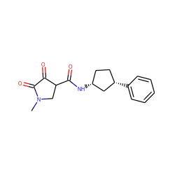 CN1CC(C(=O)N[C@@H]2CC[C@H](c3ccccc3)C2)C(=O)C1=O ZINC000219139479