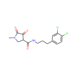 CN1CC(C(=O)NCCCc2ccc(Cl)c(Cl)c2)C(=O)C1=O ZINC000199598268