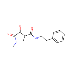 CN1CC(C(=O)NCCc2ccccc2)C(=O)C1=O ZINC000141954426