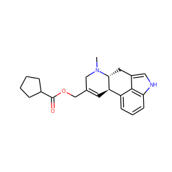 CN1CC(COC(=O)C2CCCC2)=C[C@@H]2c3cccc4[nH]cc(c34)C[C@H]21 ZINC000013793989