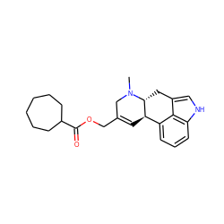 CN1CC(COC(=O)C2CCCCCC2)=C[C@@H]2c3cccc4[nH]cc(c34)C[C@H]21 ZINC000013794007