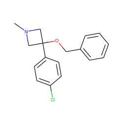 CN1CC(OCc2ccccc2)(c2ccc(Cl)cc2)C1 ZINC000096924130