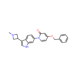 CN1CC(c2c[nH]c3cc(-n4ccc(OCc5ccccc5)cc4=O)ccc23)C1 ZINC000043208507