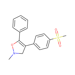 CN1CC(c2ccc(S(C)(=O)=O)cc2)=C(c2ccccc2)O1 ZINC000013863843