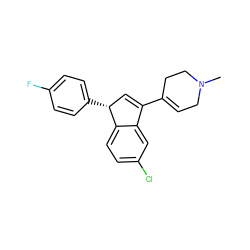 CN1CC=C(C2=C[C@@H](c3ccc(F)cc3)c3ccc(Cl)cc32)CC1 ZINC000013833072