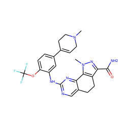 CN1CC=C(c2ccc(OC(F)(F)F)c(Nc3ncc4c(n3)-c3c(c(C(N)=O)nn3C)CC4)c2)CC1 ZINC000071296607