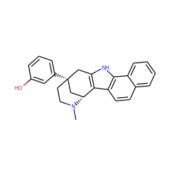 CN1CC[C@@]2(c3cccc(O)c3)Cc3[nH]c4c(ccc5ccccc54)c3[C@H]1C2 ZINC000194996297