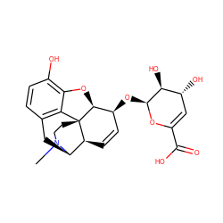 CN1CC[C@@]23c4c5ccc(O)c4O[C@H]2[C@@H](O[C@@H]2OC(C(=O)O)=C[C@@H](O)[C@@H]2O)C=C[C@H]3[C@H]1C5 ZINC000169301500