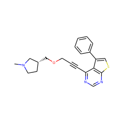 CN1CC[C@@H](COCC#Cc2ncnc3scc(-c4ccccc4)c23)C1 ZINC000146413705