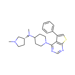 CN1CC[C@@H](N(C)C2CCN(c3ncnc4scc(-c5ccccc5)c34)CC2)C1 ZINC000146381111