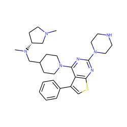 CN1CC[C@@H](N(C)CC2CCN(c3nc(N4CCNCC4)nc4scc(-c5ccccc5)c34)CC2)C1 ZINC000653751529