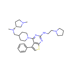 CN1CC[C@@H](N(C)CC2CCN(c3nc(NCCN4CCCC4)nc4scc(-c5ccccc5)c34)CC2)C1 ZINC000146486256