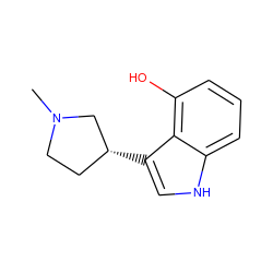 CN1CC[C@@H](c2c[nH]c3cccc(O)c23)C1 ZINC000013801323