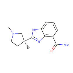 CN1CC[C@](C)(c2nc3c(C(N)=O)cccc3[nH]2)C1 ZINC000040975482