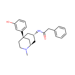 CN1CC[C@]2(c3cccc(O)c3)C[C@H](NC(=O)Cc3ccccc3)C[C@@H]1C2 ZINC000100725699