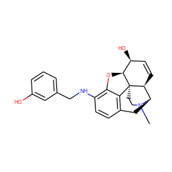 CN1CC[C@]23c4c5ccc(NCc6cccc(O)c6)c4O[C@H]2[C@@H](O)C=C[C@H]3[C@H]1C5 ZINC000084669460