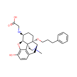 CN1CC[C@]23c4c5ccc(O)c4O[C@H]2[C@@H](NCC(=O)O)CC[C@@]3(OCCCc2ccccc2)[C@H]1C5 ZINC000066065935