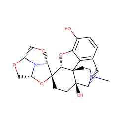 CN1CC[C@]23c4c5ccc(O)c4O[C@H]2[C@]2(CC[C@@]3(O)[C@H]1C5)O[C@@H]1CO[C@@H]3CO[C@H]2N31 ZINC000095563867