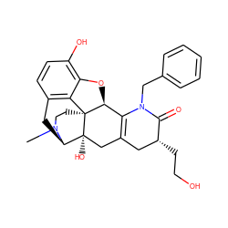 CN1CC[C@]23c4c5ccc(O)c4O[C@H]2C2=C(C[C@@H](CCO)C(=O)N2Cc2ccccc2)C[C@@]3(O)[C@H]1C5 ZINC000299839755