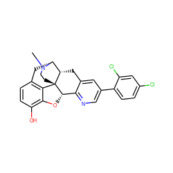 CN1CC[C@]23c4c5ccc(O)c4O[C@H]2c2ncc(-c4ccc(Cl)cc4Cl)cc2C[C@H]3[C@H]1C5 ZINC000013559702