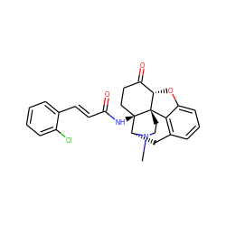 CN1CC[C@]23c4c5cccc4O[C@H]2C(=O)CC[C@@]3(NC(=O)/C=C/c2ccccc2Cl)[C@H]1C5 ZINC000095613059