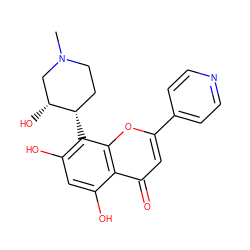 CN1CC[C@H](c2c(O)cc(O)c3c(=O)cc(-c4ccncc4)oc23)[C@H](O)C1 ZINC000038543972