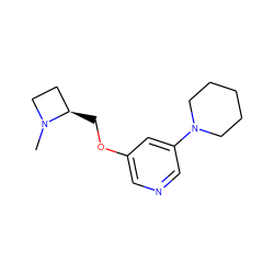 CN1CC[C@H]1COc1cncc(N2CCCCC2)c1 ZINC000064539863