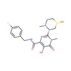 CN1CC[S@@+]([O-])C[C@@H]1c1nc(C(=O)NCc2ccc(F)cc2)c(O)c(=O)n1C ZINC000014979243