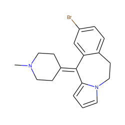 CN1CCC(=C2c3cc(Br)ccc3CCn3cccc32)CC1 ZINC000028109242