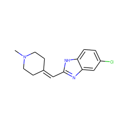 CN1CCC(=Cc2nc3cc(Cl)ccc3[nH]2)CC1 ZINC000072178923