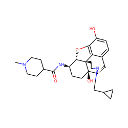 CN1CCC(C(=O)N[C@@H]2CC[C@@]3(O)[C@H]4Cc5ccc(O)c6c5[C@@]3(CCN4CC3CC3)[C@H]2O6)CC1 ZINC000072106098