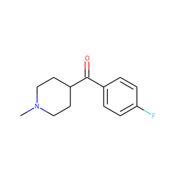 CN1CCC(C(=O)c2ccc(F)cc2)CC1 ZINC000000346678