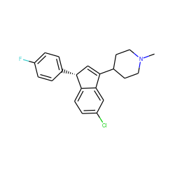 CN1CCC(C2=C[C@@H](c3ccc(F)cc3)c3ccc(Cl)cc32)CC1 ZINC000013833070