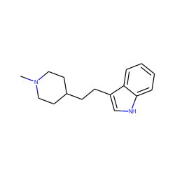 CN1CCC(CCc2c[nH]c3ccccc23)CC1 ZINC000028758070